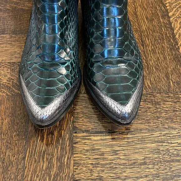 Zadig & Voltaire Green Python Ankle Bootie - Picture 5 of 6